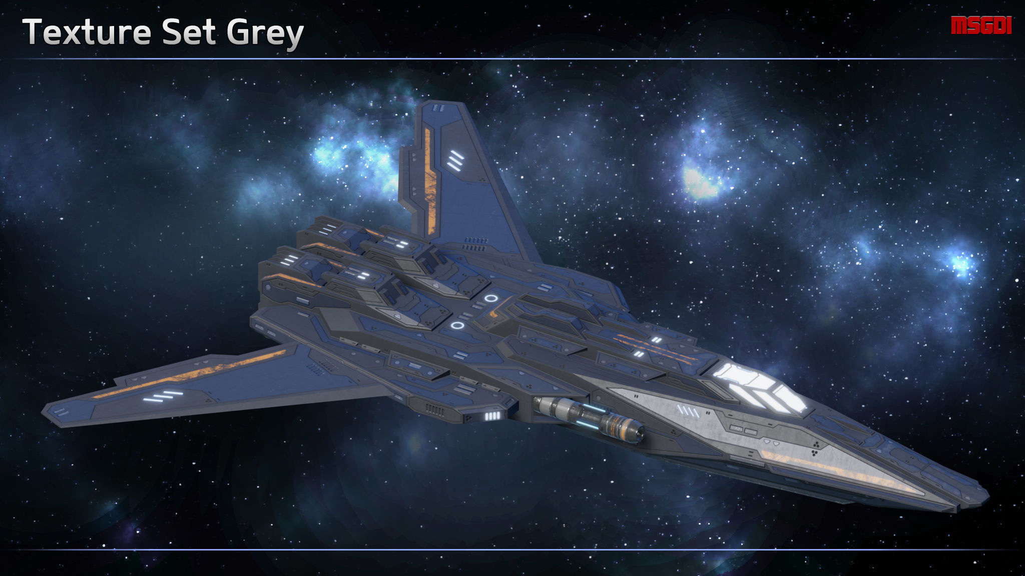 Spaceship Fighter Wildcat Low-poly 3D model_7