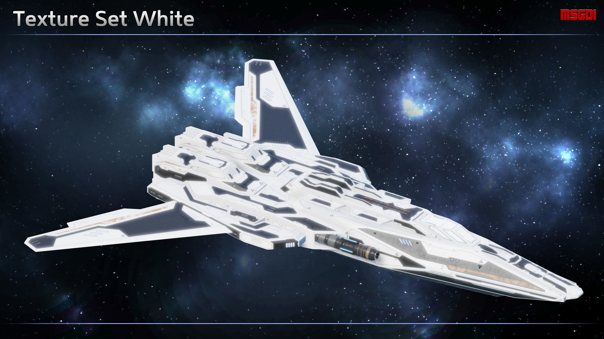 Spaceship Fighter Wildcat Low-poly 3D model_9