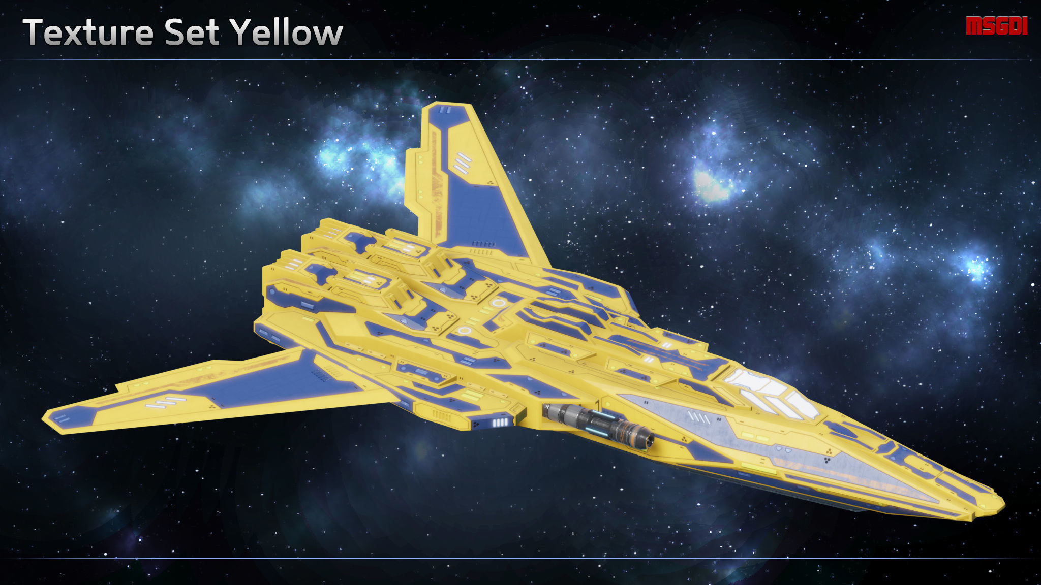 Spaceship Fighter Wildcat Low-poly 3D model_10