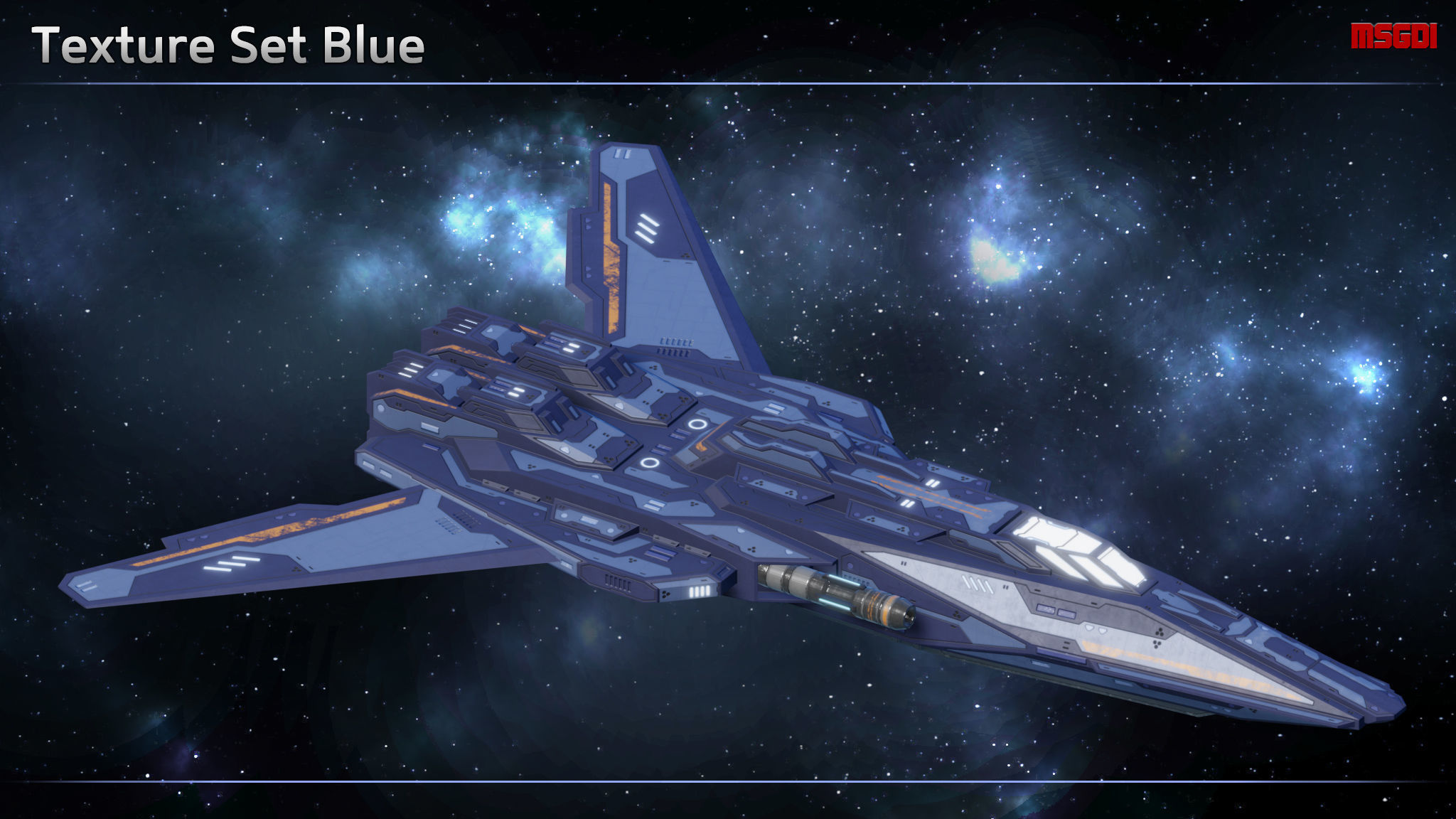 Spaceship Fighter Wildcat Low-poly 3D model_6