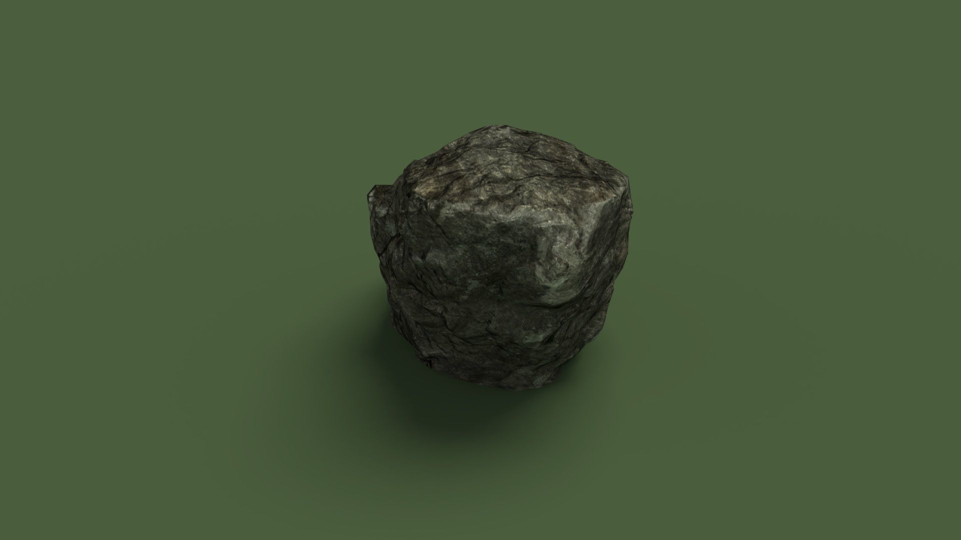 Rock 1 Low Poly - LOD Low-poly 3D model_3