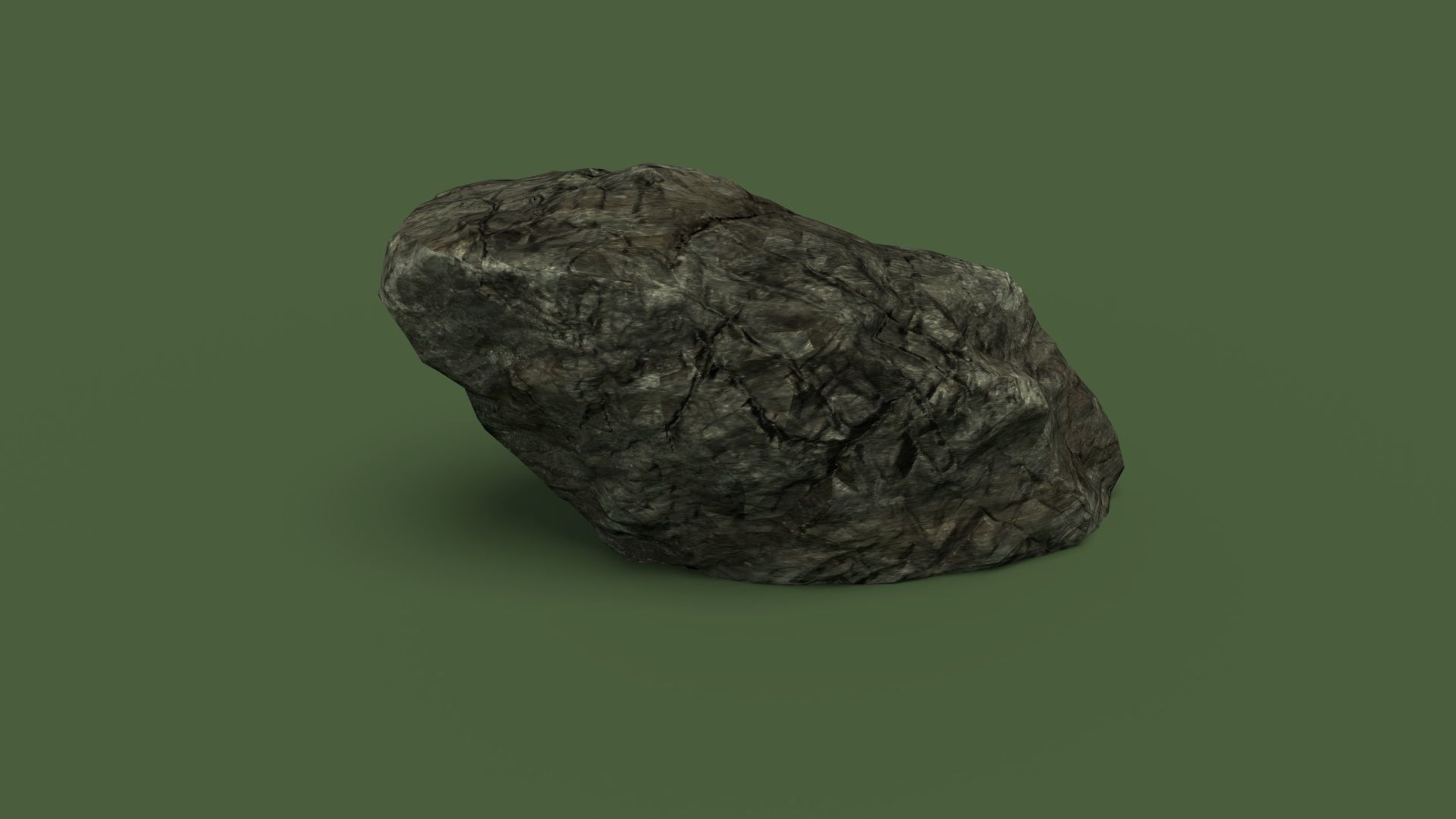 Rock 1 Low Poly - LOD Low-poly 3D model_5