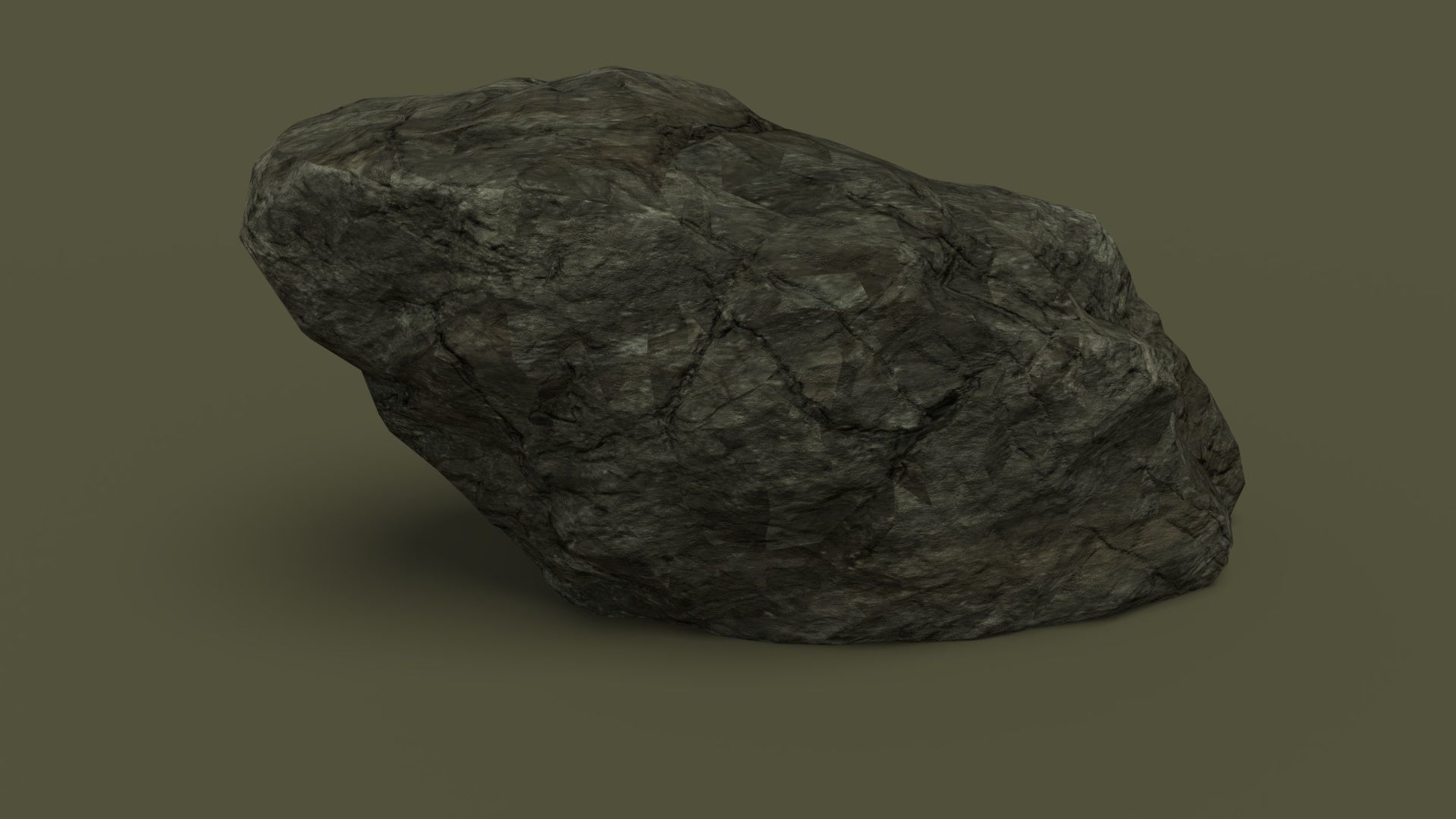Rock 1 Low Poly - LOD Low-poly 3D model_12