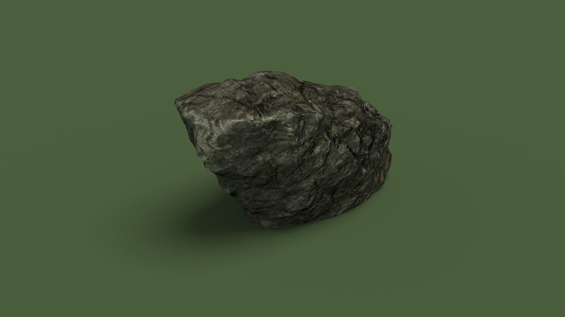 Rock 1 Low Poly - LOD Low-poly 3D model_7