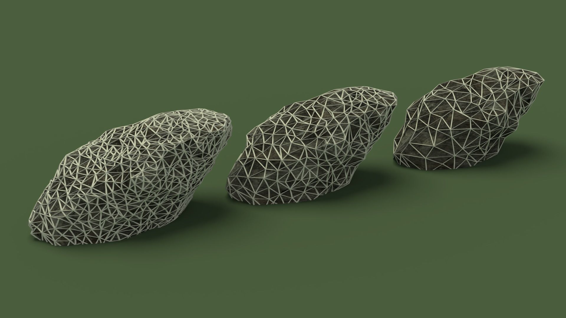Rock 1 Low Poly - LOD Low-poly 3D model_2