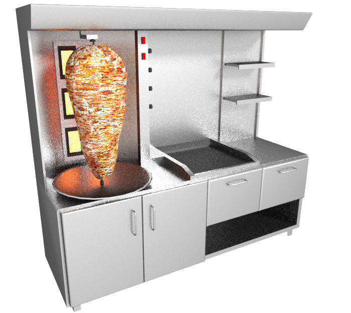 shawarma grill 3D model_1