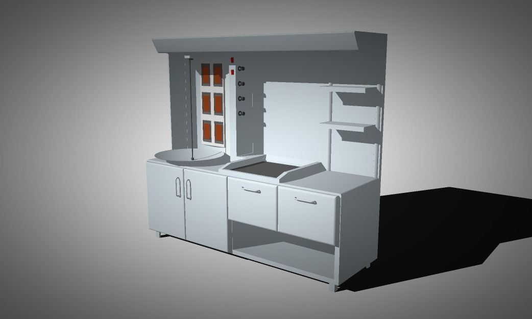 shawarma grill 3D model_12