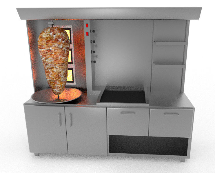shawarma grill 3D model_3