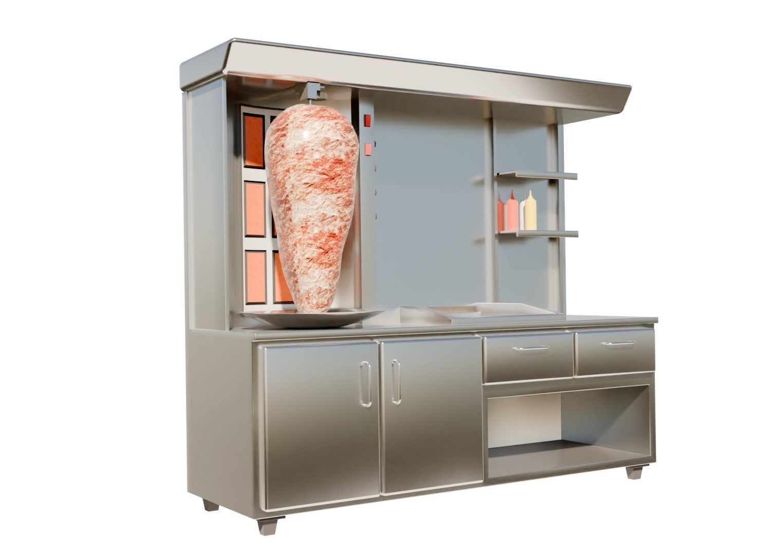 shawarma grill 3D model_9