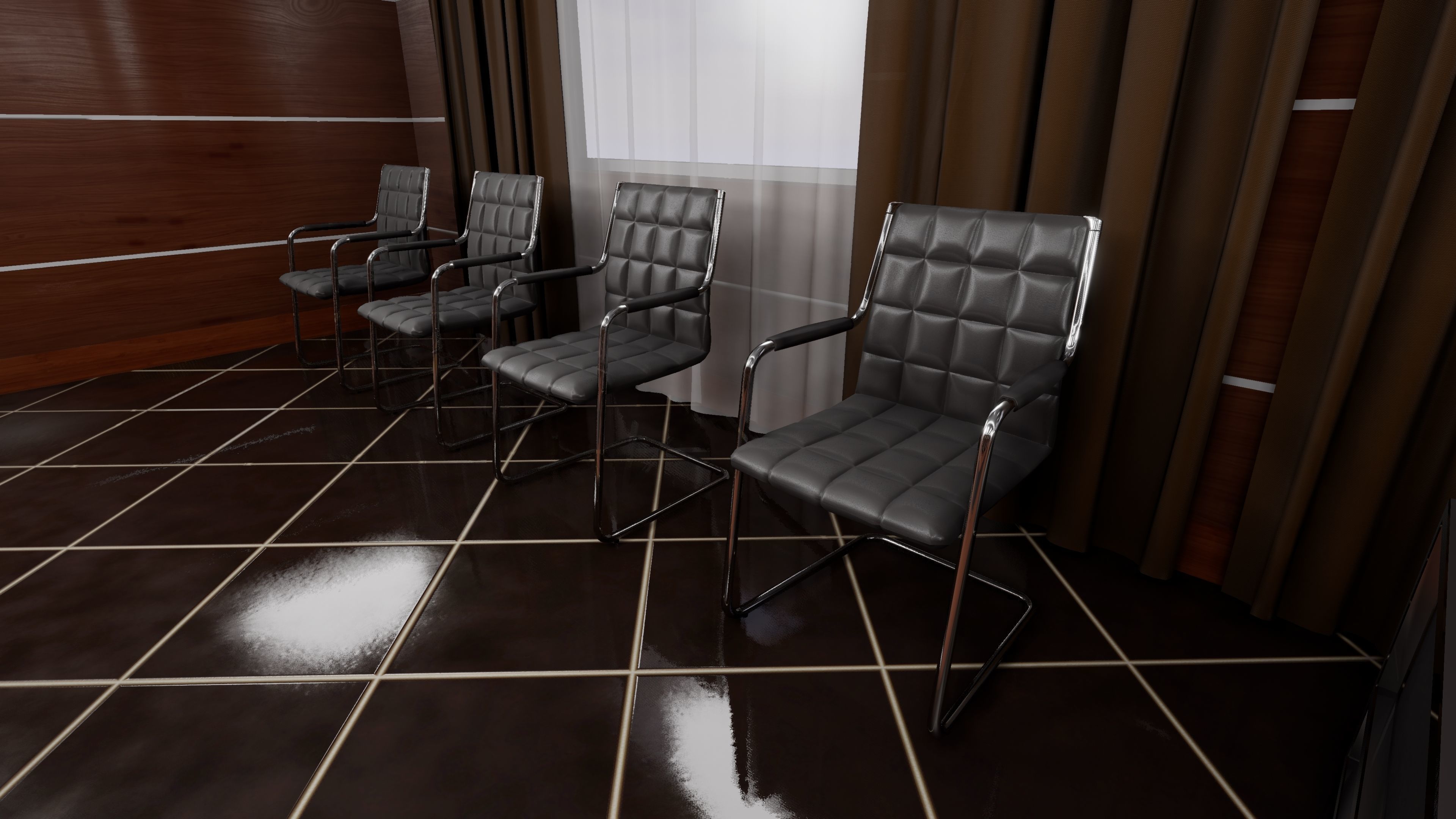 HQ ArchViz Conference Room Low-poly 3D model_5