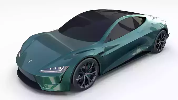 Tesla Roadster Green