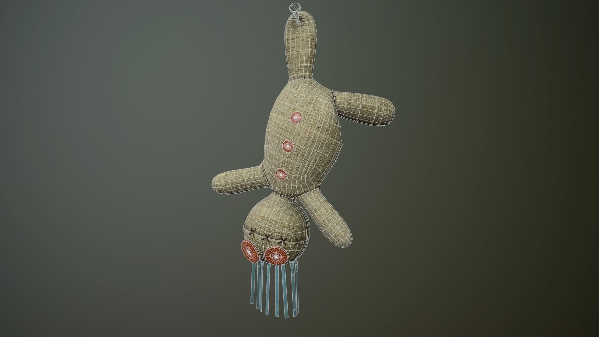 Voodoo doll Low-poly 3D model_2