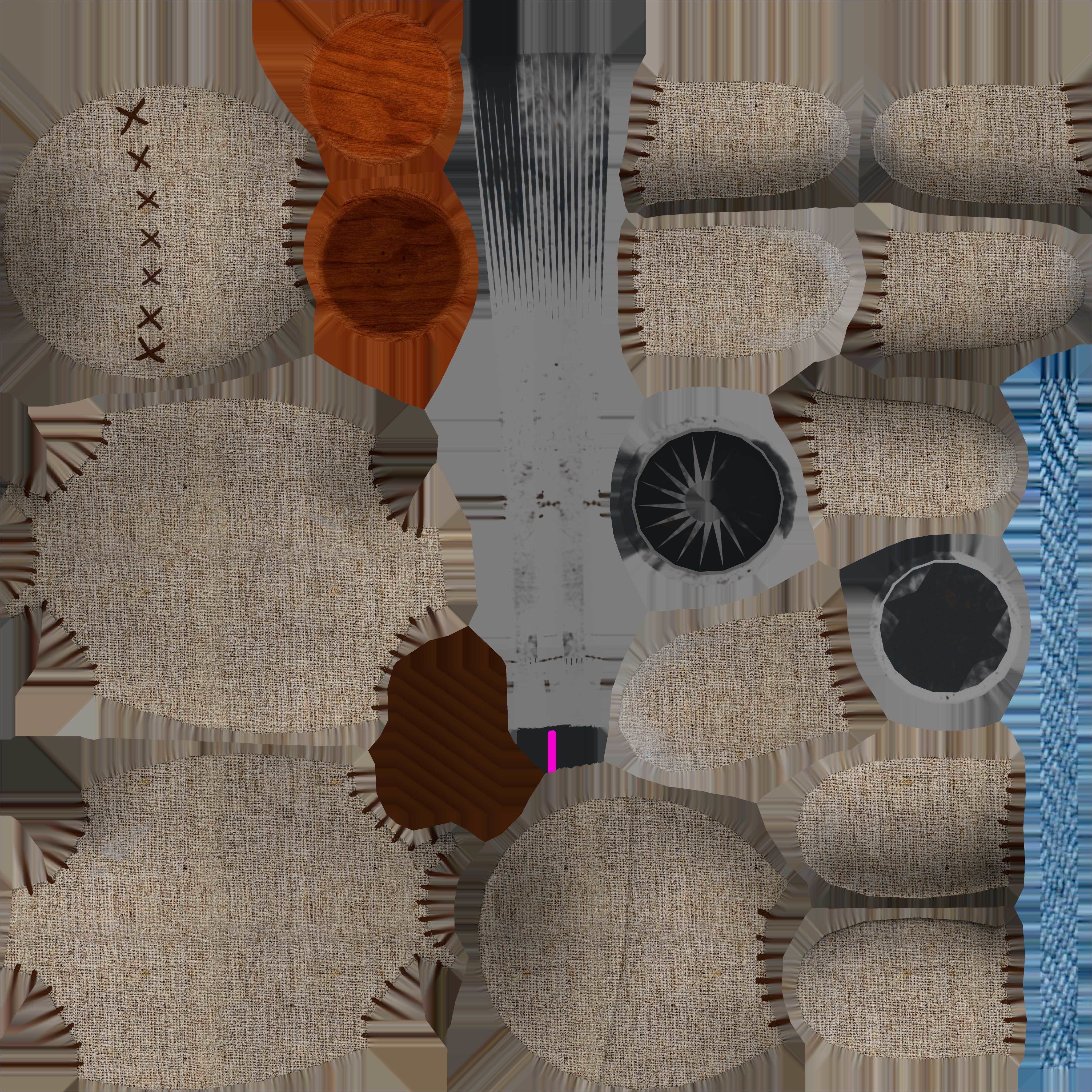 Voodoo doll Low-poly 3D model_7