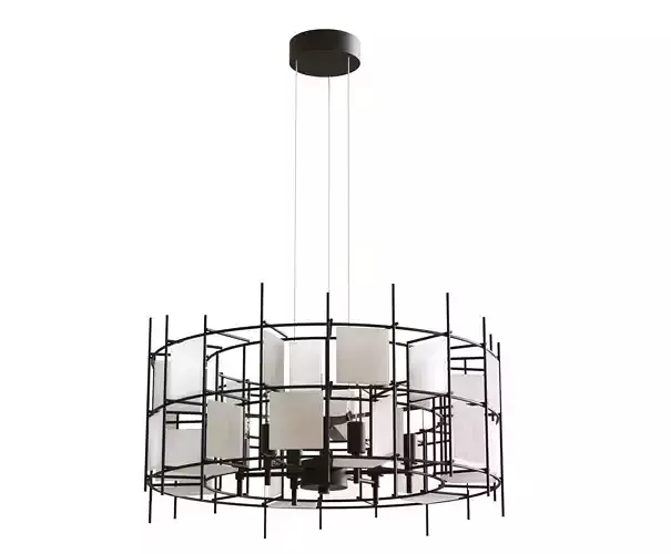 chandelier made of metal and glass