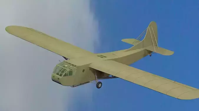 Plane military flying in sky 3D model