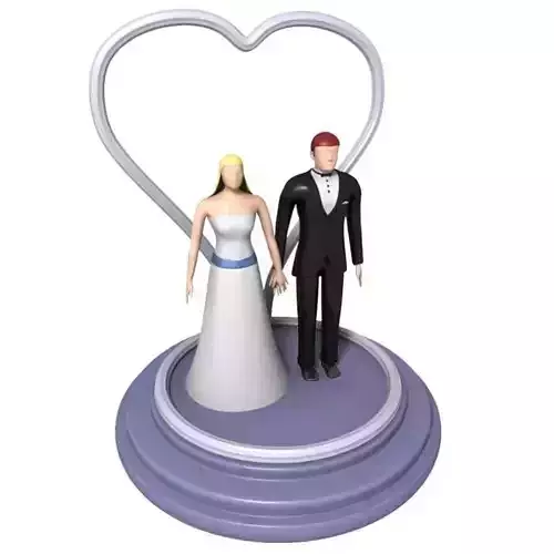 Wedding Cake Bride and Groom Figures