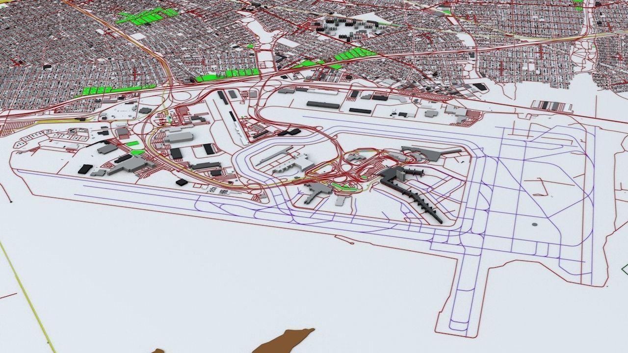 New York City Streets Buildings Transport Sport Ultimate 3D model_12