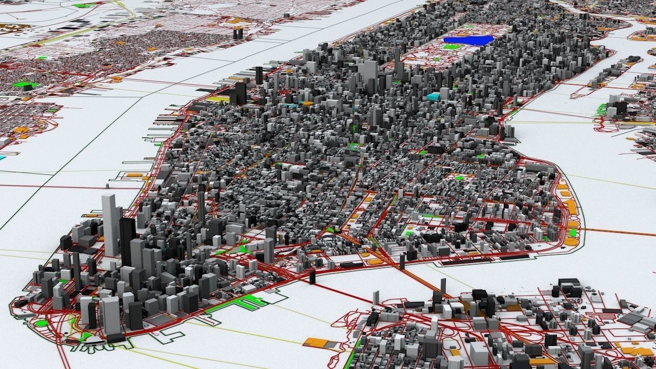 New York City Streets Buildings Transport Sport Ultimate 3D model_8