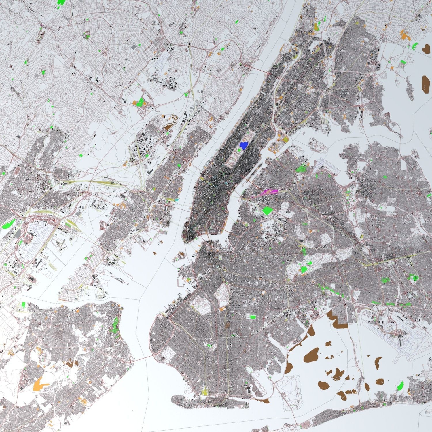 New York City Streets Buildings Transport Sport Ultimate 3D model_1