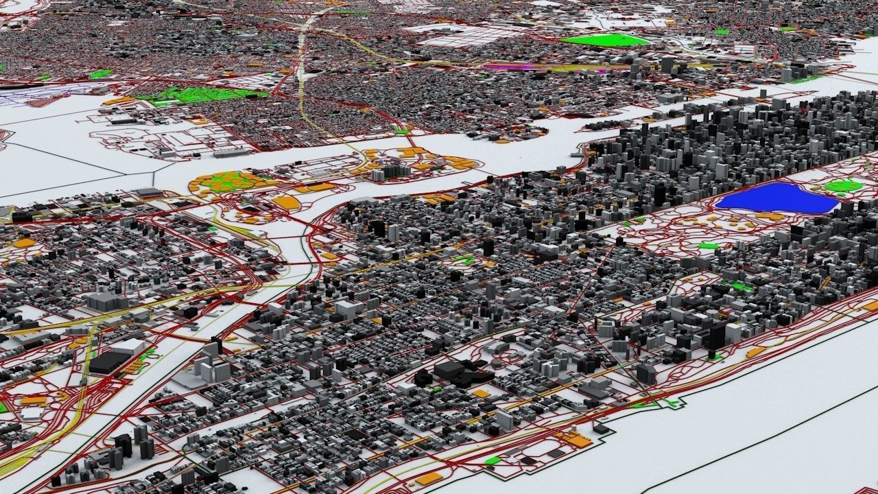 New York City Streets Buildings Transport Sport Ultimate 3D model_16