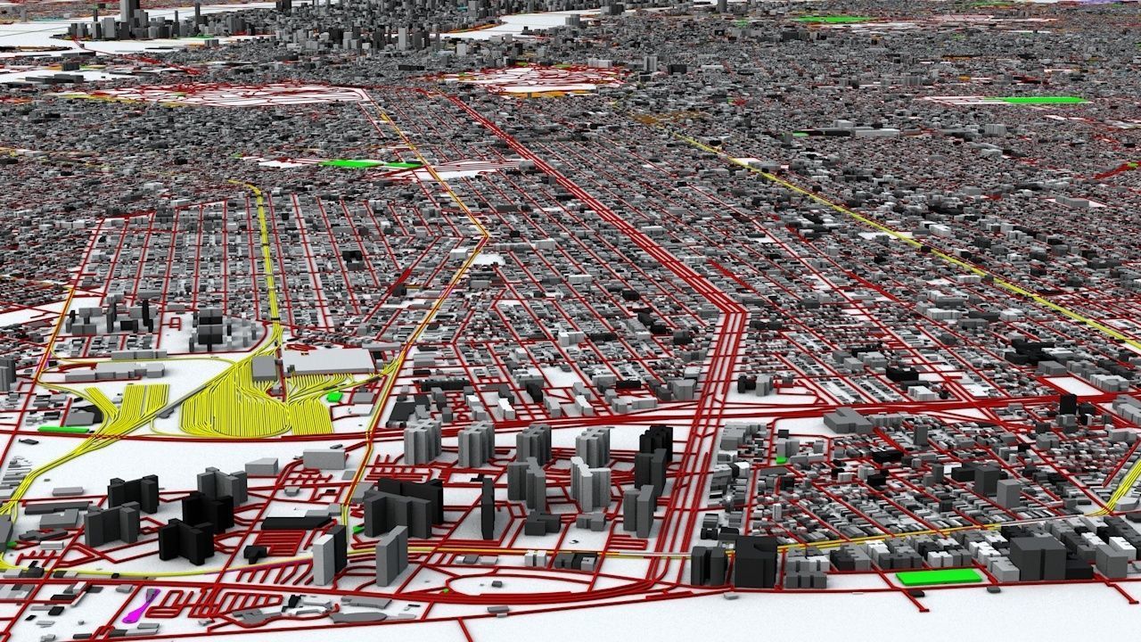 New York City Streets Buildings Transport Sport Ultimate 3D model_3