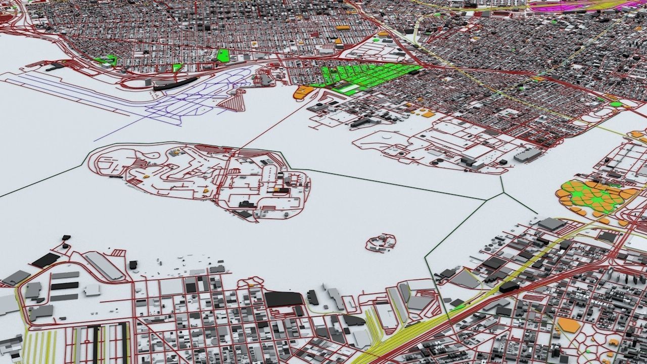 New York City Streets Buildings Transport Sport Ultimate 3D model_17