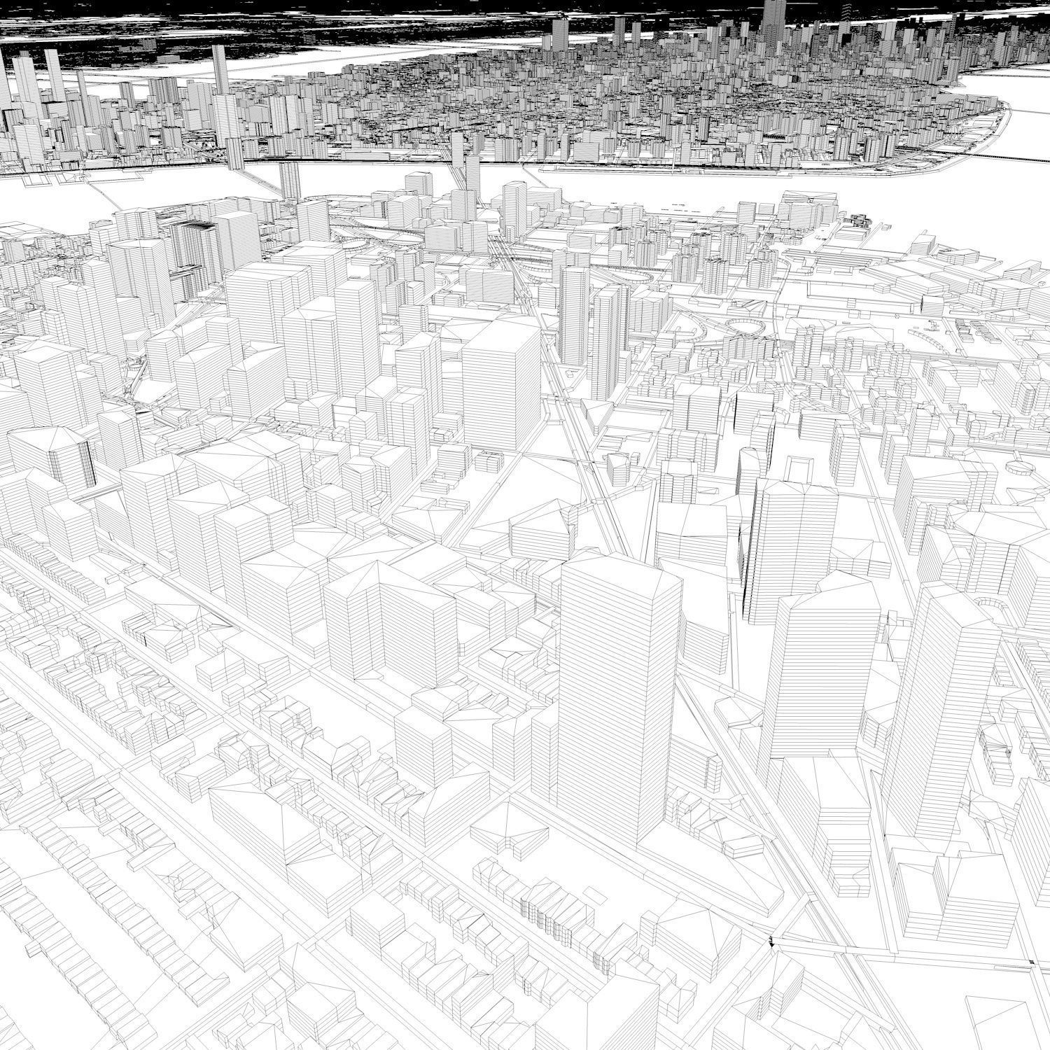 New York City Streets Buildings Transport Sport Ultimate 3D model_23