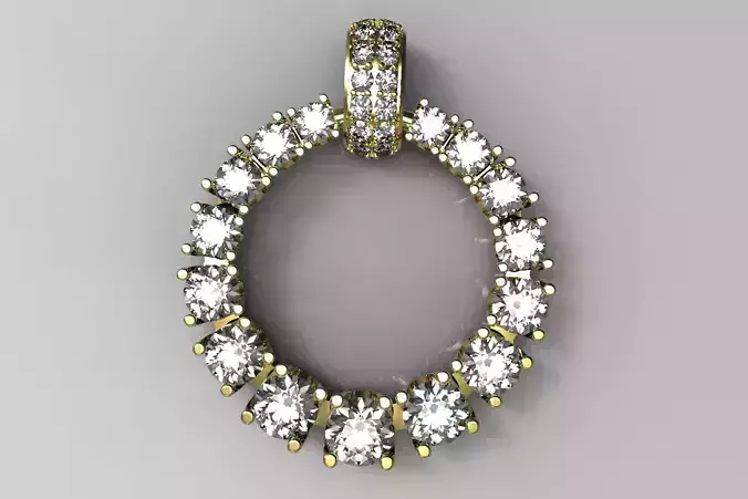 Pendant diamond 3D print model