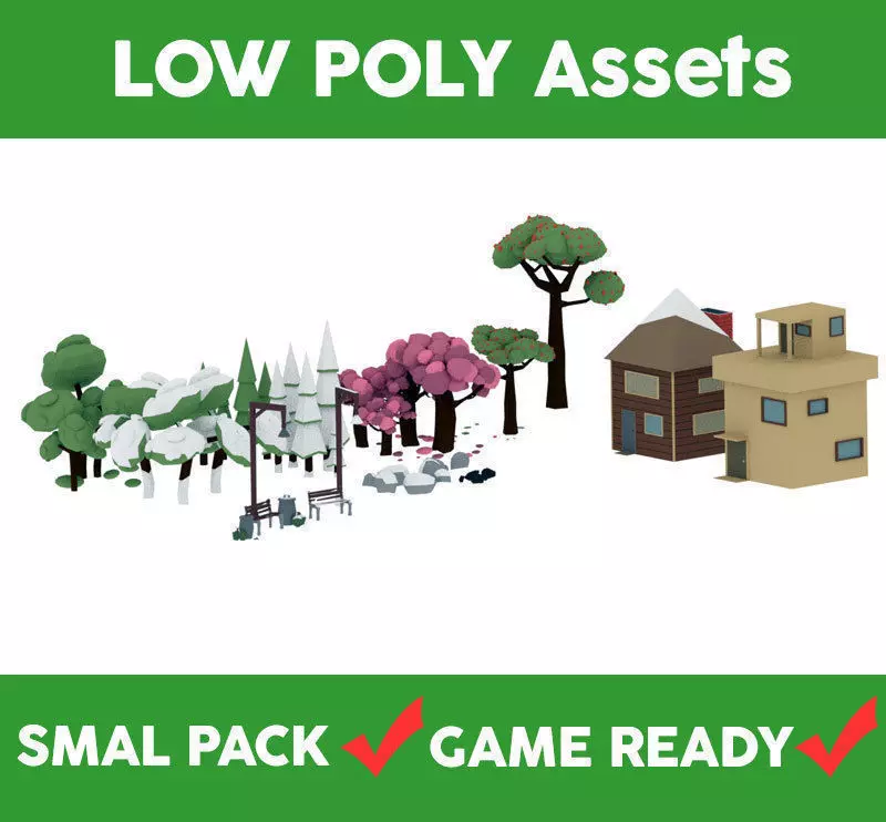 Low Poly Assets Small Pack Low-poly 3D model_0