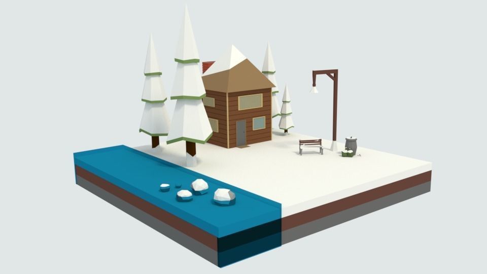Low Poly Assets Small Pack Low-poly 3D model_3