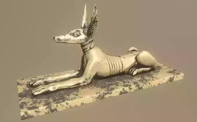 Jackal egyptian statue of dog