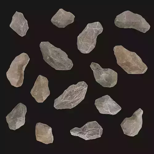 Stones low poly high detailed