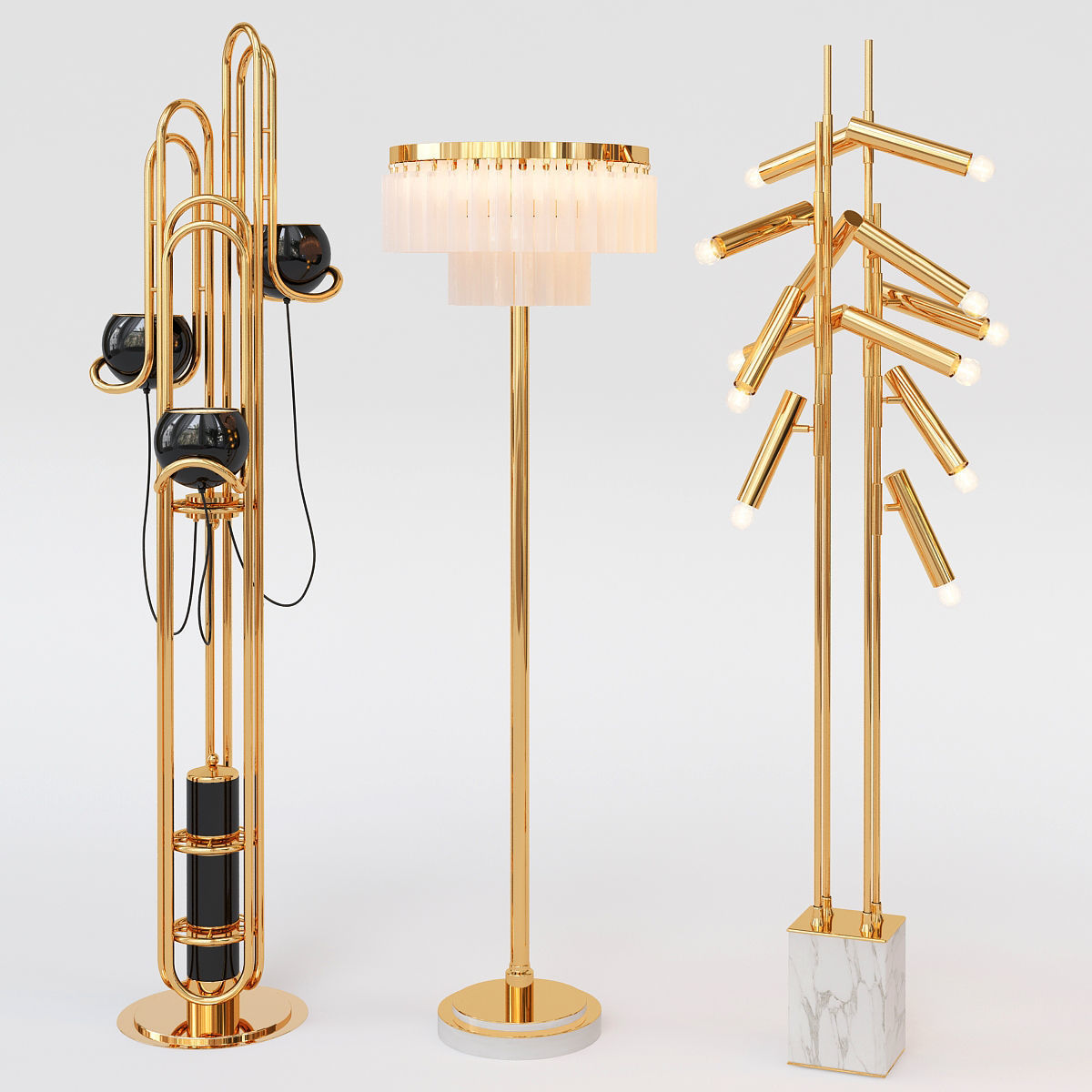 Collection of Floor Lamps 3D model_2