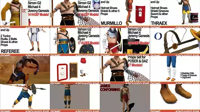 Ancient Rome Gladiators Collection 