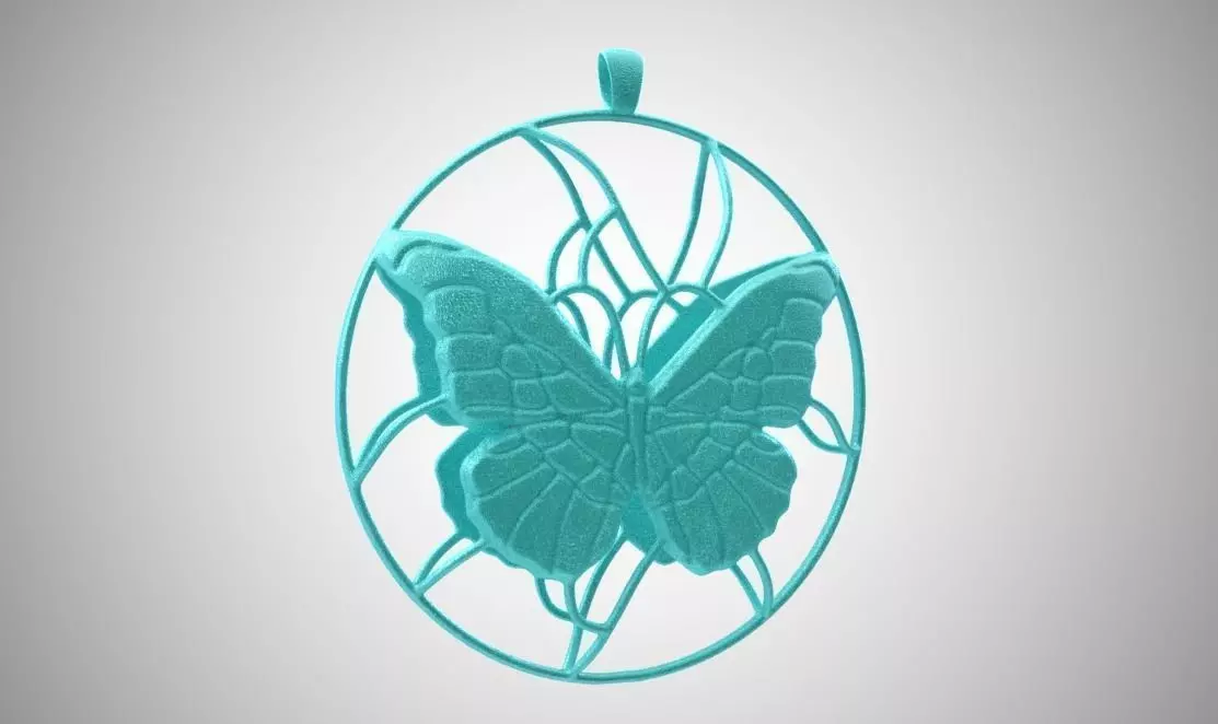 Butterfly Garden Necklace 3D print model