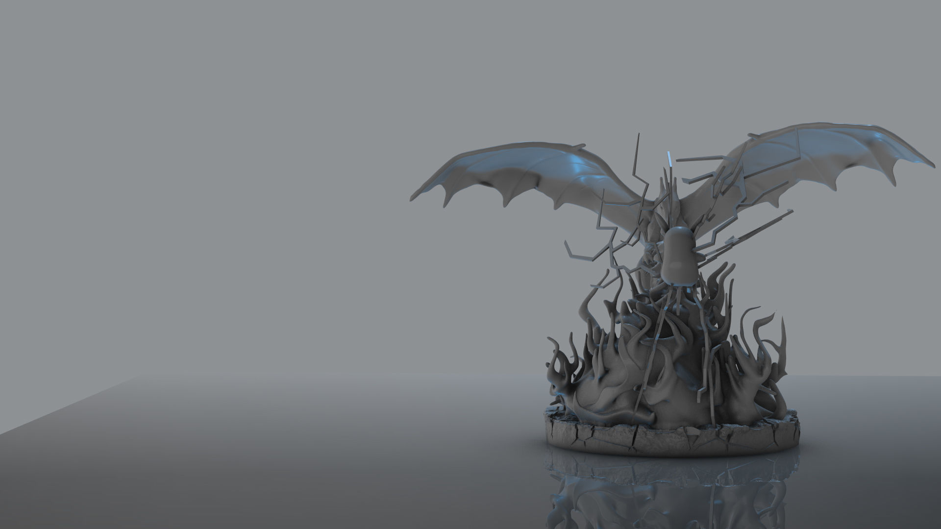 Pokemon Charizard Vs Pikachu Fire And Thunder Battle 3D print model_7