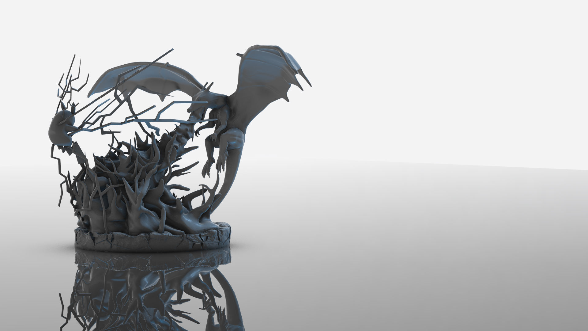 Pokemon Charizard Vs Pikachu Fire And Thunder Battle 3D print model_8