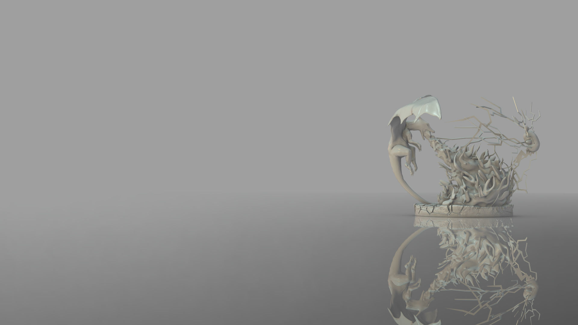 Pokemon Charizard Vs Pikachu Fire And Thunder Battle 3D print model_4