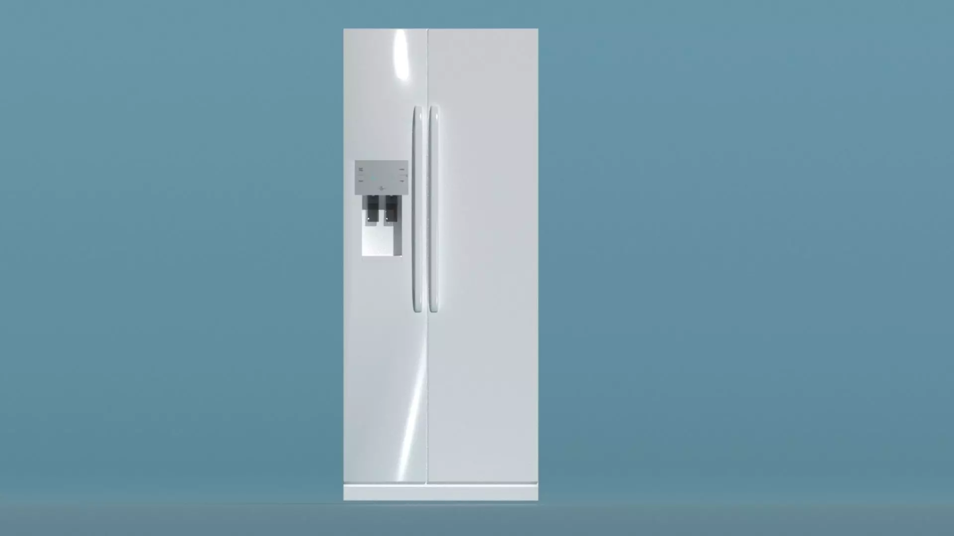 American style twin door fridge freezer with drinks dispenser Free 3D model