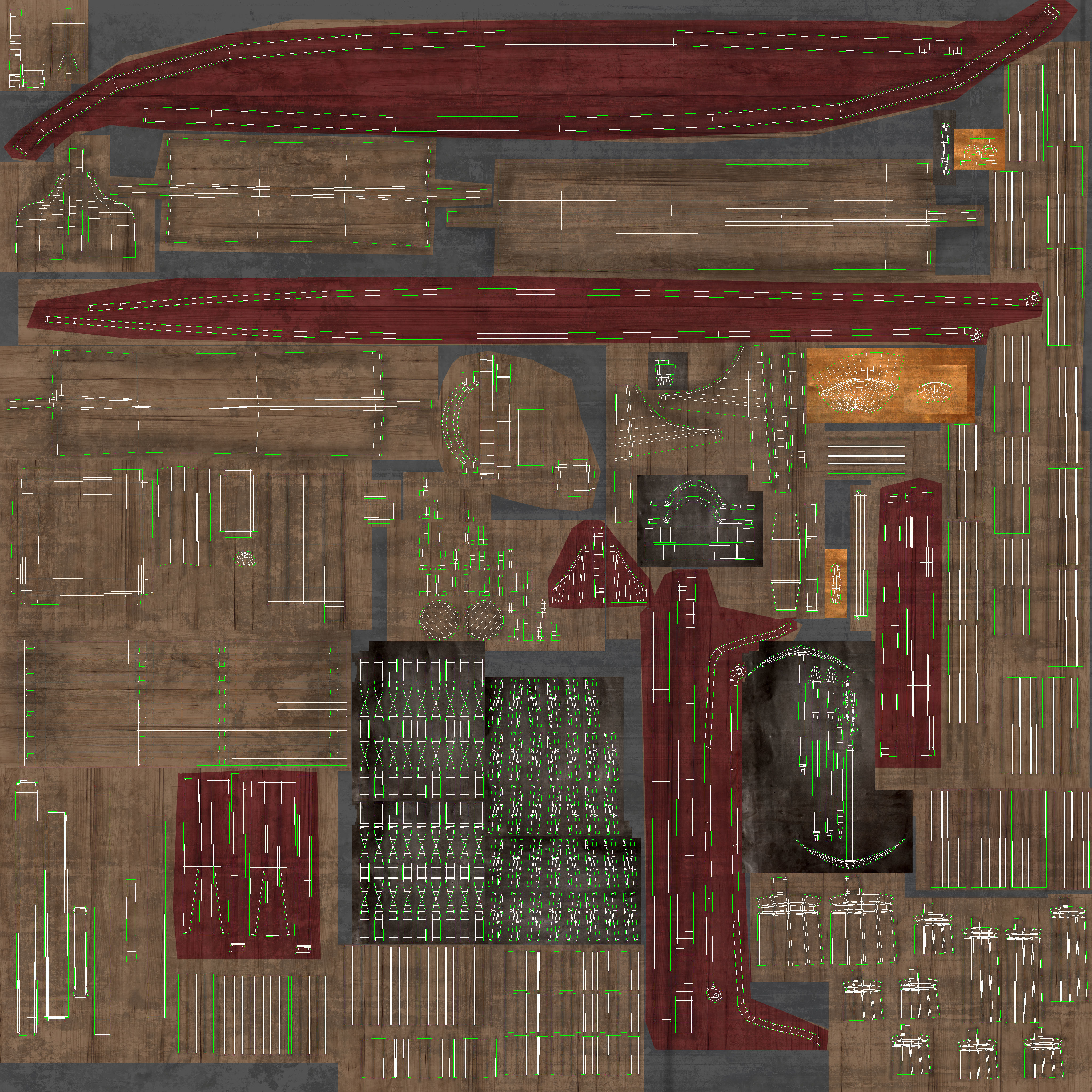 Dutch Galiot With Sails 3D model_24