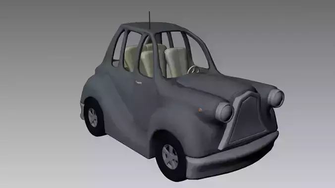 Cartoon Car Low-poly 3D model