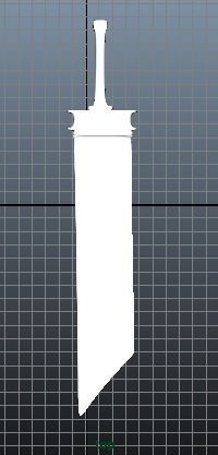 Buster Sword Low-poly 3D model_2