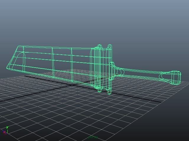 Buster Sword Low-poly 3D model_3