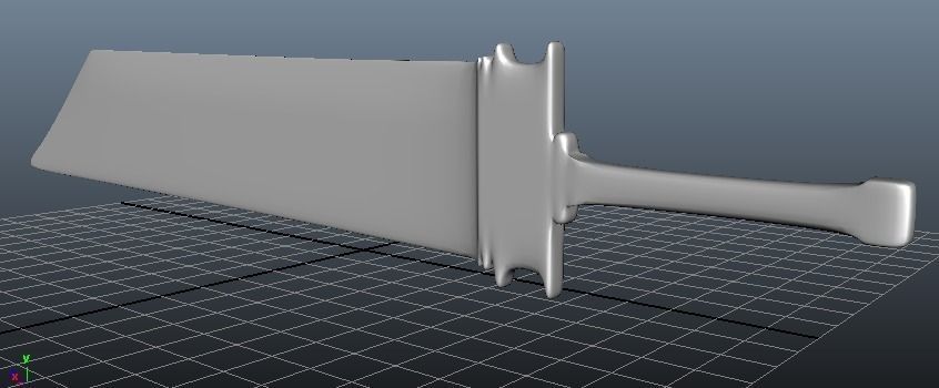 Buster Sword Low-poly 3D model_0