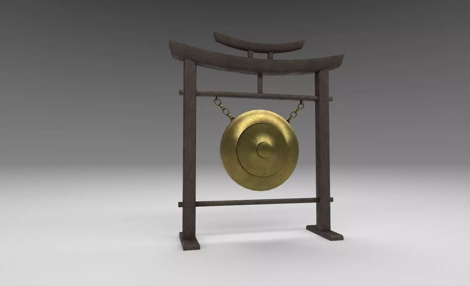 3D model Japanese classic gong VR / AR / low-poly | CGTrader