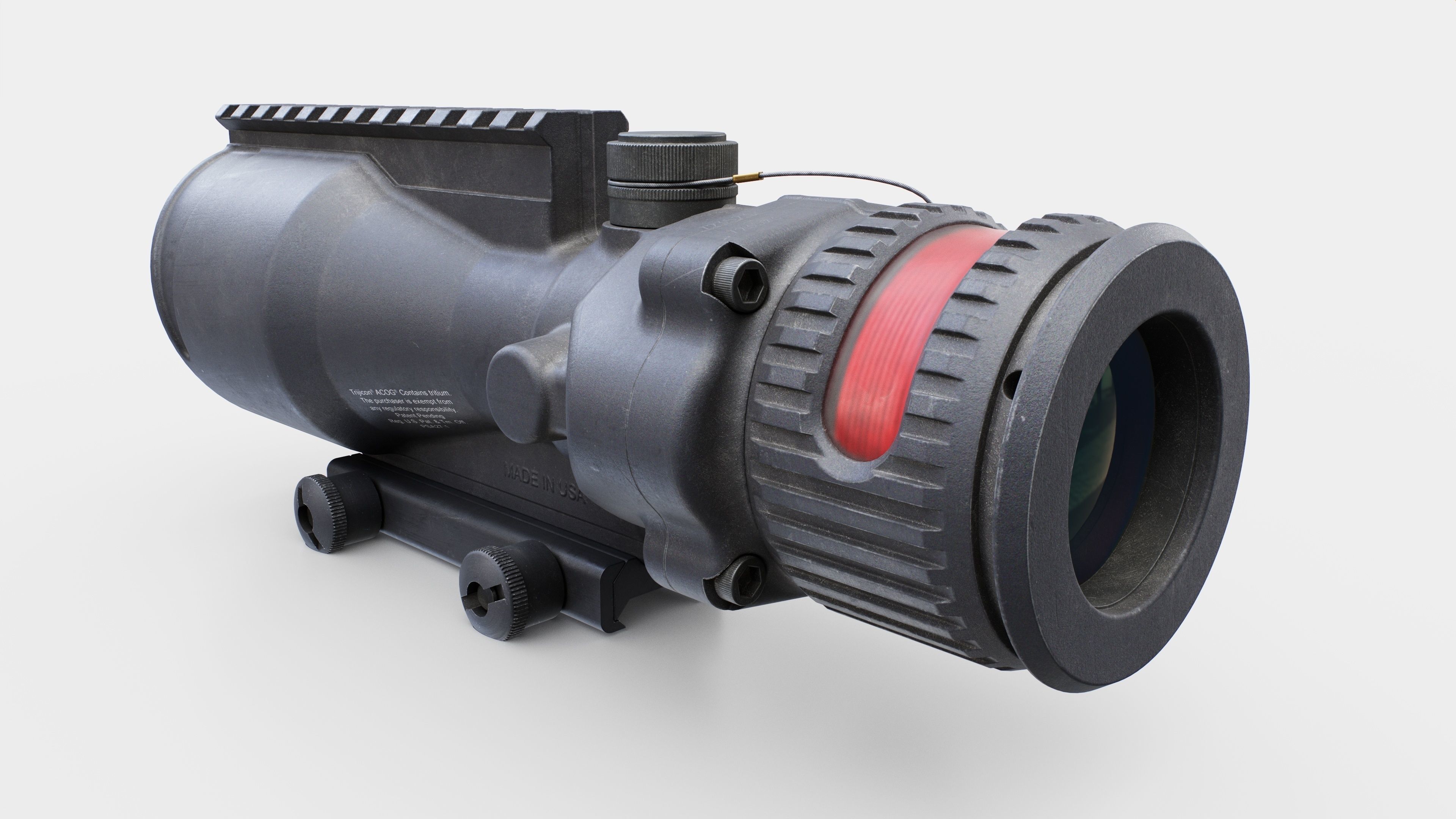 Trijicon ACOG 6x48 Machine Gun Optic Low-poly 3D model_4