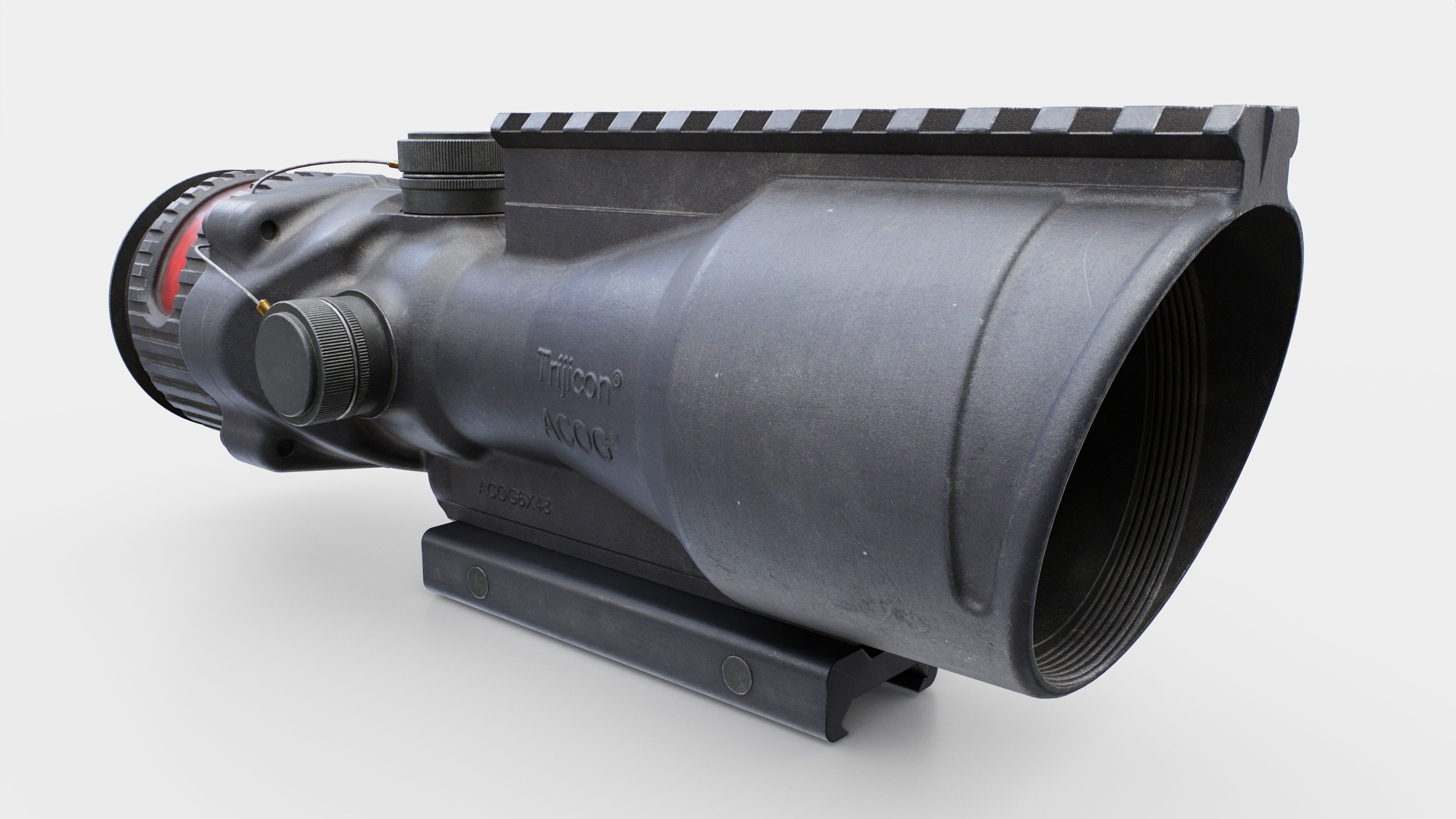 Trijicon ACOG 6x48 Machine Gun Optic Low-poly 3D model_8