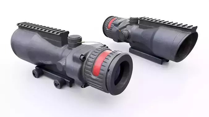 Trijicon ACOG 6x48 Machine Gun Optic Low-poly 3D model