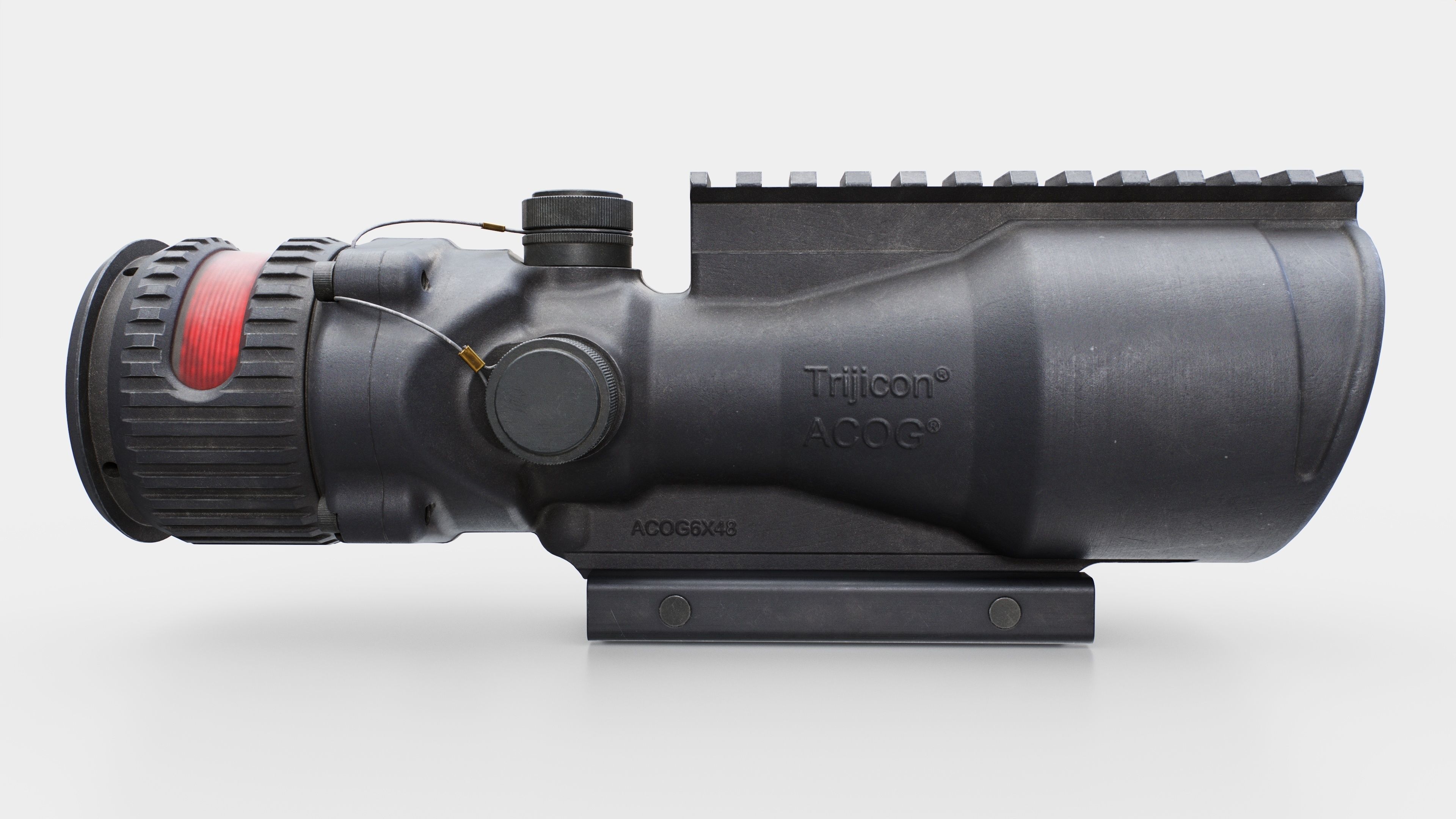 Trijicon ACOG 6x48 Machine Gun Optic Low-poly 3D model_7