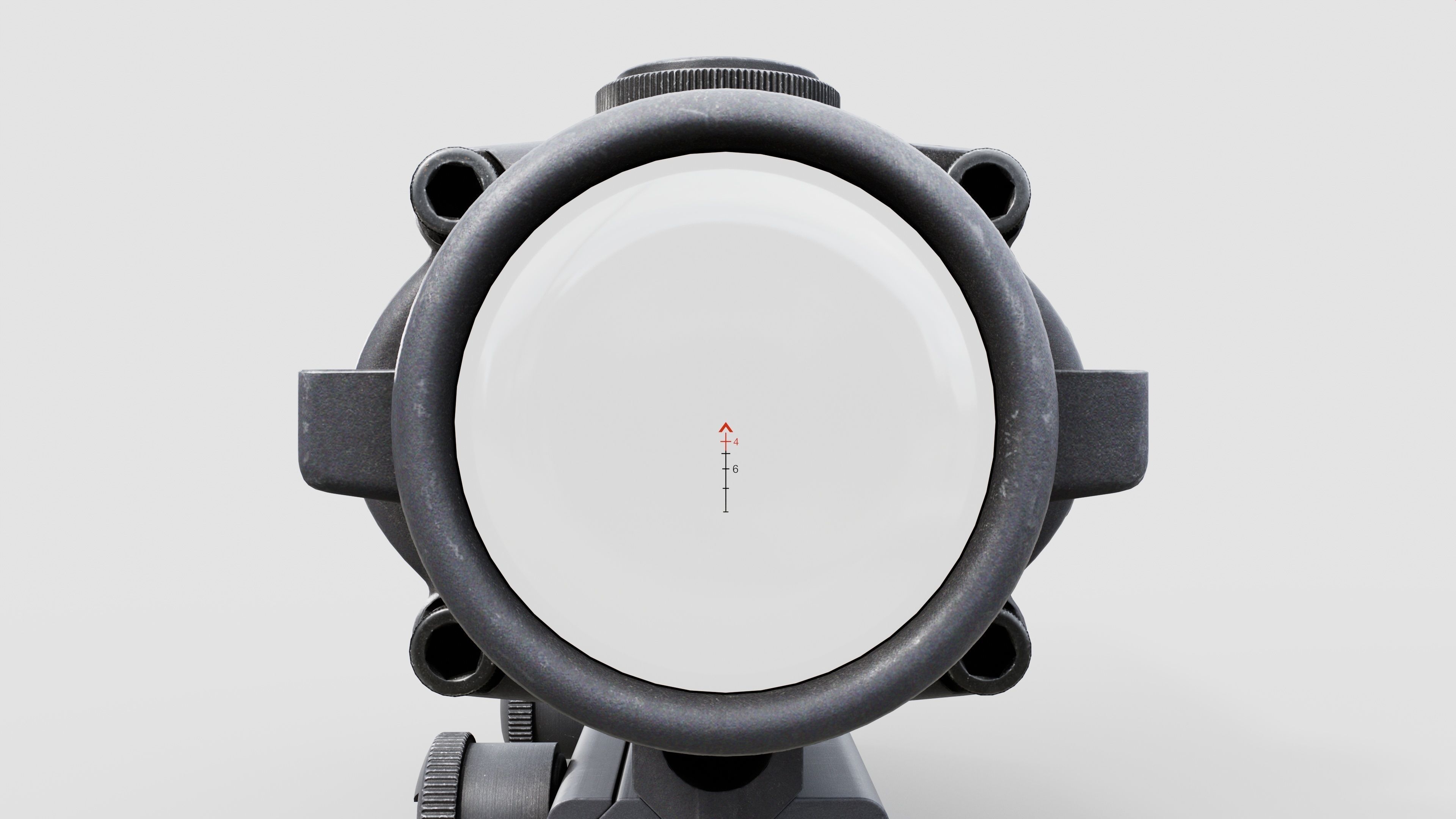 Trijicon ACOG TA31 Fiber Optic 4x Rifle Scope Low-poly 3D model_12